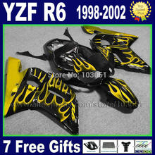 custom moto flame fairing for YAMAHA R6 1998 1999 2000 2001 2002 02 00 01 99 98 YZF R6  bodywork repair fairings kit 2024 - buy cheap