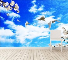 Custom 3D murals,3D fresh peach dove zenith mural papel de parede, hotel restaurant  living room sofa TV bedroom wallpaper 2024 - buy cheap