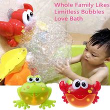 New Crab Frog Bubble Machine Bathroom Bubble Maker Bath Toy Kid Baby Toy Newborn Gift 2024 - buy cheap