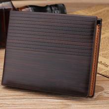 Fashion Men Wallet Leather Short Purse Small Vintage Wallet Embossed Money Bag Credit Card Holders High Quality New 2024 - buy cheap