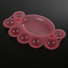 Полупрозрачная пластиковая тарелка для дизайна ногтей ELECOOL 1 шт., Палетка для смешивания цветов, пластина для лака для ногтей, смеситель, маникюрная палитра, пластина, инструмент 2024 - купить недорого