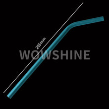WOWSHINE 50 шт./лот, бесплатная доставка, новые цветные алюминиевые соломинки для питья, сочные соломинки 8 мм x 215 мм, матовый синий цвет 2024 - купить недорого