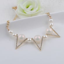 Vintage Chokers Necklaces Women Simulated-pearl Gold Color Bijoux Femme Statement Pendant Wedding Gift 2024 - buy cheap