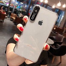 50PCS Clear Soft Silicon Bumper Hard PC Transparent  Metal Camera Phone Cases For iPhone 11 Pro Max XS Max XR XS X 7 8 6 Plus 2024 - buy cheap
