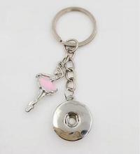 Enamel Ballerina Ballet 18mm Snaps Button Keychain For Keys Car Key Ring Handbag Souvenir Fashion Jewelry For Women&Men 2024 - buy cheap
