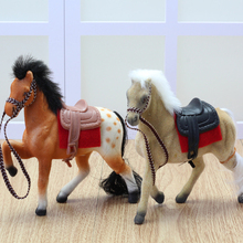 Новая имитация, пластиковая лошадка для кукольного дома, мини, симпатичная Детская кукла, модель животного, игрушка в подарок 2024 - купить недорого