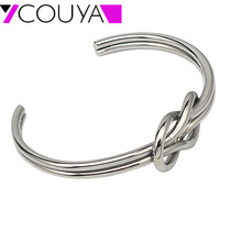 Fashion Women Jewelry Elegant Metal silver color Bangles Cuff Bracelet pulseras acero inoxidable mujer clavo clou famous jewelry 2024 - buy cheap