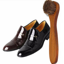 Long Wood Handle Bristle Horse Hair Brush Shoe Boot Polish Shine Cleaning Dauber Brush 2024 - buy cheap