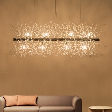 Lukloy dandelion led pingente lâmpada da cozinha sala de jantar pendurado luz pós moderno lustre de cristal loja loft luminária 2024 - compre barato