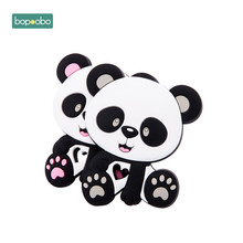 Bopoobo 1 шт. BPA Бесплатный Детский силиконовый Прорезыватель панда пищевой жевательный ожерелье-прорезыватель аксессуары для новорожденных 2024 - купить недорого