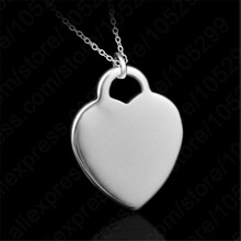 Женское ожерелье из серебра 925 пробы, с подвеской в форме сердца 2024 - купить недорого