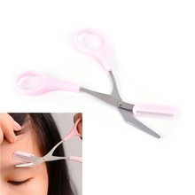 New Eyebrow Trimmer Scissors With Comb Lady Woman Men Hair Removal Grooming Shaping Shaver eye brow trimmer Eyelash Hair Clips 2024 - buy cheap