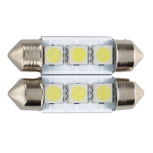 2x C5W 3 светодиодный SMD 5050 36 мм ксеноновая белая лампочка шаттл Festoons купол потолочный светильник автомобильный светильник