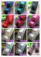 Free Shipping 10 yards 1-1/2'' (38mm) Middle satin organza ribbon sheer ribbon solid color ribbon tape DIY accessory 14 colors 2024 - buy cheap