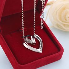 Fashion "A Mother Holds Her Child's Hand " Engrave Heart Pendant Necklace Jewelry Women Girl Mother's Day Gift 2024 - buy cheap