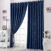 1Pcs Curtain 95% Blackout Cortinas Para Sala For Living Room Flat Window Curtains Drape Rideau Finished Product Navy Blue 1 Pcs 2024 - buy cheap