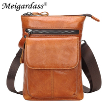 MEIGARDASS-riñonera de piel auténtica para hombre, Bolso pequeño de viaje para teléfono, bandolera de hombro 2024 - compra barato