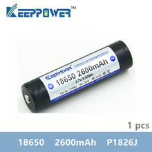 1 pcs KeepPower 2600mAh 18650 protected li-ion 2600mah battery P1826J drop shipping Original batteria 2024 - buy cheap