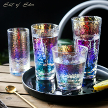 Eeat of Eden Japanese style colorful hammer eye glass Ion plating office water cup tea cup household wine glass milk cup 2024 - buy cheap