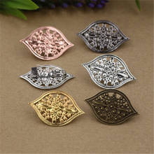 20Pcs 6 Colors Plated 40*25MM Flower Brooch Vintage European Brooches for Women 2024 - buy cheap