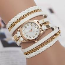 MINHIN Ladies Bracelet Watch Hand-knitted Three-layers Fashion Quartz Wristwatches Women Leather Quartz Dial Clock Reloje 2024 - buy cheap