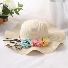 Шляпа от солнца для родителей и детей, милые детские шапки ручной работы, Соломенная пляжная шляпа с большими полями, Повседневная летняя кепка для девочек 2024 - купить недорого