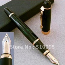 Jinhao Broad nib 18KGP Fountain Pen Gold Green Black Free Shipping Stationery School&Office Writing Pen 2024 - buy cheap