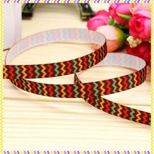 3/8inch Free Shipping Chevron Printed Grosgrain Ribbon material Headwear Party Decoration Diy Wholesale Craft 9mm P4621 2024 - buy cheap