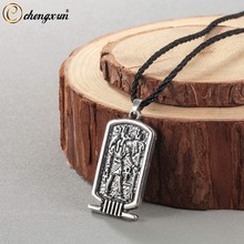 CHENGXUN Antique Pendant Necklace Ancient Egypt Religious Jewelry Hieroglyphs Unique Men Necklace Charm 2024 - buy cheap