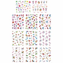 11 paquetes/lote de Arte de uñas 3D, simulación adhesiva trasera, pegatinas de flores para uñas, pájaro, mariposa, caléndula, pájaro carpintero, E699-E709 2024 - compra barato