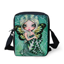 ELVISWORDS Gothic 3d Print Messenger Bags Girls Mini Totes Women Crossbody Bag Cartoon Alice Garden Shoulder Bags Bolsa Feminina 2024 - buy cheap