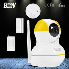 BW HD 720P Wireless IP Camera WiFi Night Vision Motion & Door Sensor + Smoke Detector Alarm Security Camera Surveillance 2024 - buy cheap