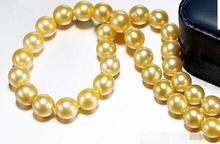 Ожерелье из натурального золота и жемчуга, бесплатная доставка, великолепное AAA10-11mm, Южное море, 14k 2024 - купить недорого