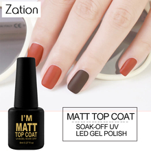 Zation 1pcs Matte Top Coat Gel Varnish Polish Soak Off UV Gel Nail Polish Long Lasting Matte Top Vernis Gel Uv Nail Art 2024 - buy cheap