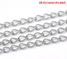 Doreen Box Lovely 6M Silver Color Links-Opened Curb Chains 5.5x3.5mm (B13009) 2024 - buy cheap