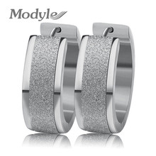 Modyle-pendientes de fregado de acero inoxidable para mujer, Color plata, accesorios de joyería, 2021 2024 - compra barato