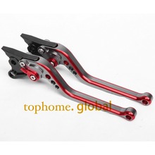 Рычаги тормозной муфты для Ducati 1098/S/Tri color 2007 2008 CNC, классические длинные смешанные Титановые и красные цвета 2024 - купить недорого