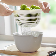 Double Layer Japanese Style Drain Storage Basket Sink Living Room Fruit Plate Household Plastic Vegetable Basket Washing Basket 2024 - buy cheap