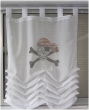 Cool fashion non-mainstream fabrics pirate roman blinds curtain window screening kitchen curtain transparent coffee curtains 2024 - buy cheap