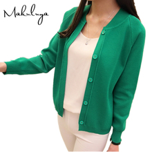 Makuluya casaco de l6, casaco de malha feminino com botão para primavera e outono, novo estilo de suéter com gola redonda, 13 cores 2024 - compre barato
