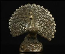 YM  307   China Collectible Old Bronze Handwork Carving Peacock Statue In Good Condition 2024 - buy cheap