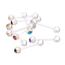 Прозрачные кольца для пирсинга, 14 колец, разных цветов 2024 - купить недорого