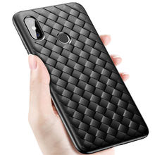 Luxury Grid Woven Ultra Thin Soft Silicone Case For Xiaomi Redmi Note 5 Pro Back cover Business For Coque Redmi Note 5 Pro Funda 2024 - buy cheap