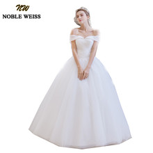 Благородный WEISS великолепное бальное платье свадебное платье с оборками Vestido De Novia Princesa свадебное платье es Формальное длинное свадебное платье 2024 - купить недорого