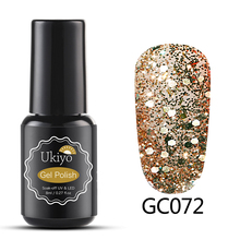 Ukiyo 8 мл Diamond Блестящий Гель-лак для ногтей, удаляемый отмачиванием гель, лак для нейл-арта гибридные Лаки, Полупостоянный лак для ногтей, УФ 2024 - купить недорого