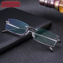 Chashma Titanium Men Eye Glasses Gradient Color Lenses Rimless Spectacle Frames Customize Lenses Size and Shape 2024 - buy cheap