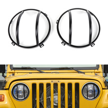 Car Front Light Lamp Cover Trim Car Styling Accessories For Jeep Wrangler TJ 1997-2006 2Pcs/set 2024 - buy cheap