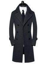 Double-breasted wool coat mens trench coats slim fashion casual coat men overcoat Autumn jaqueta masculina plus size S - 9XL 2024 - buy cheap