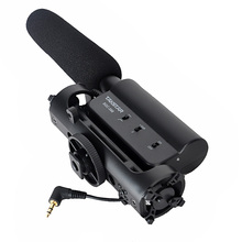 Microfone condensador para fotografia e gravação, para canon, nikon, câmera dslr, dv 2024 - compre barato