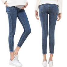 Calça jeans para maternidade, alta qualidade, para mulheres grávidas, roupas skinny denim, stretch, calças para gravidez, roupas gravidas 2024 - compre barato